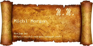 Michl Morgan névjegykártya